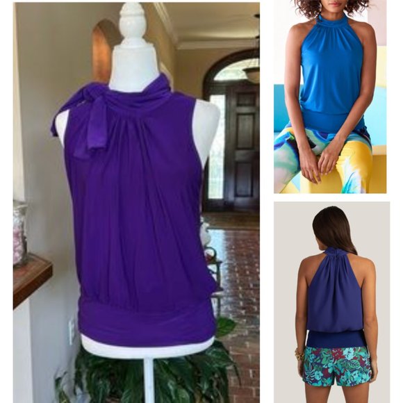 Rachel Rachel Halter mock neck top szL - Picture 1 of 7